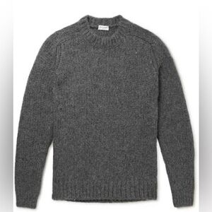 Saint Laurent Gray Knit Crewneck Sweater